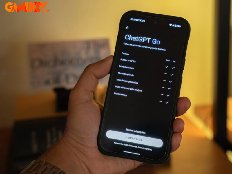 Demonstration of ChatGPT Go features