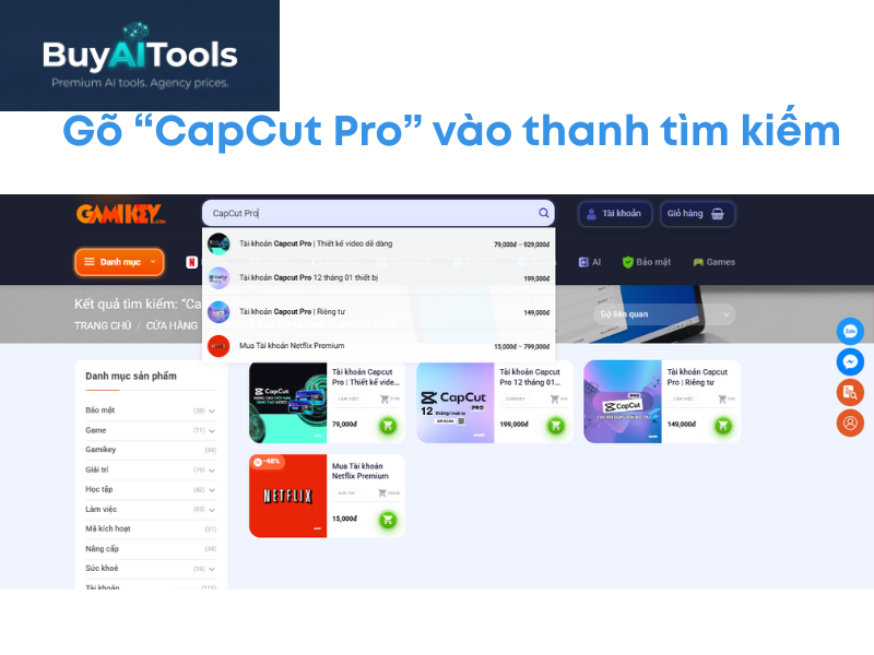 Tài khoản Capcut Pro