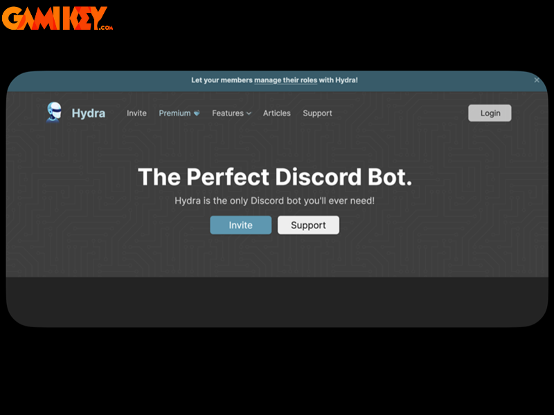 Invite button for Discord music bot