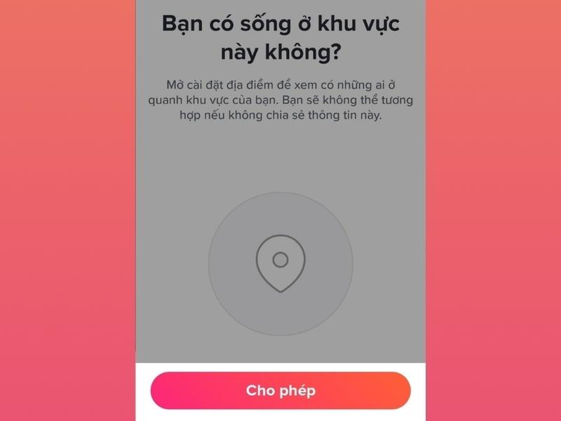 Enabling location services on Tinder