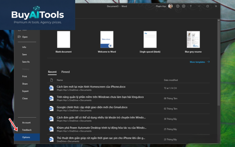 cách khôi phục lại Microsoft Office