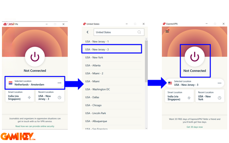Connect to US server