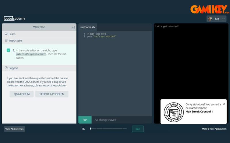 Learning on Codecademy