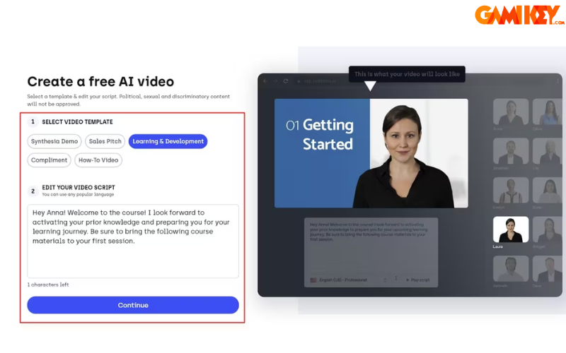 AI text-to-video tool