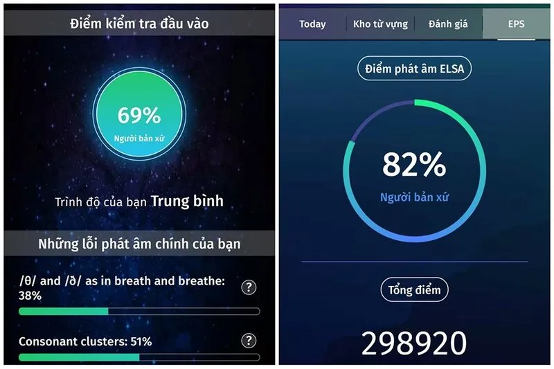 Detailed pronunciation assessment in ELSA Speak