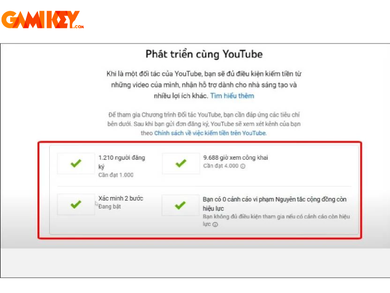 monetized YouTube channel