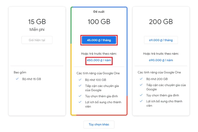 Simple steps to upgrade Google One storage