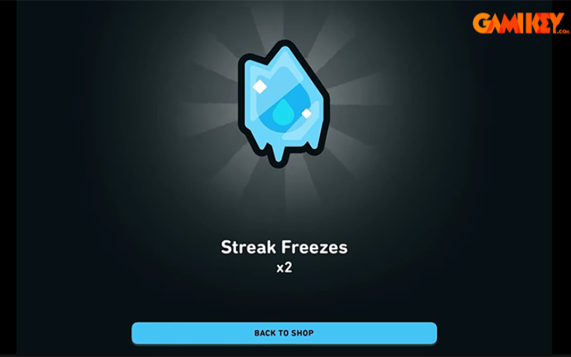 Duolingo shop showing Streak Freeze item